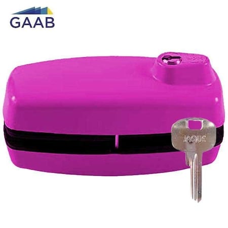 Gaab TEMPERED GLASS DOOR LOCK - ORDINARY KEY PINK GAB-T180-07